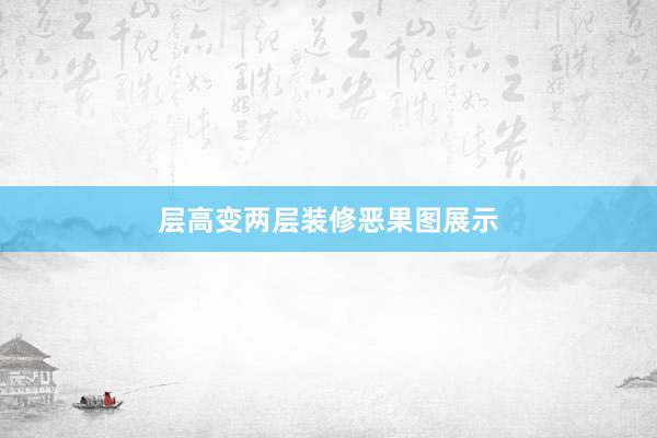 层高变两层装修恶果图展示